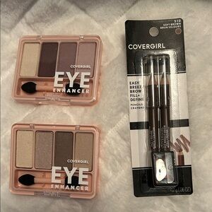 COVERGIRL Eye Enhancer and Brow Filler Set. Brown and Cream Eyeshadow Shades